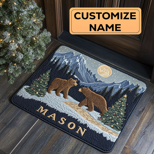Mountain Bear CW1808014CL Personalized Doormat