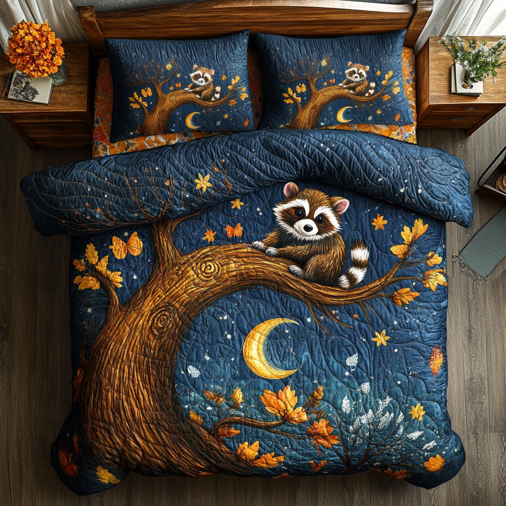 Raccoon In Night Forest WY2205013CL Duvet Cover Set