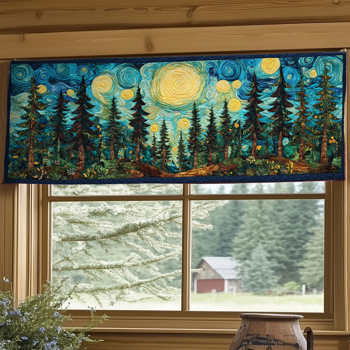 Celestial Canopy WY1407024CL Quilted Valance