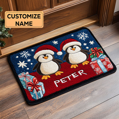 Penguin Noel Parade CP1808004CL Personalized Doormat
