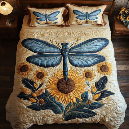 Dragonfly And Sunflower WY3103011CL Duvet Cover Set