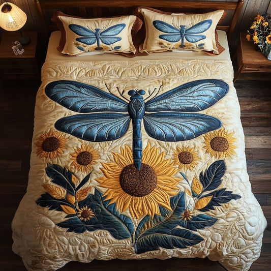 Dragonfly And Sunflower WY3103011CL Duvet Cover Set