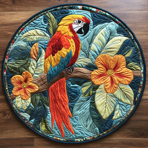 Feathers in the Breeze CM2504005CL Quilted Round Mat