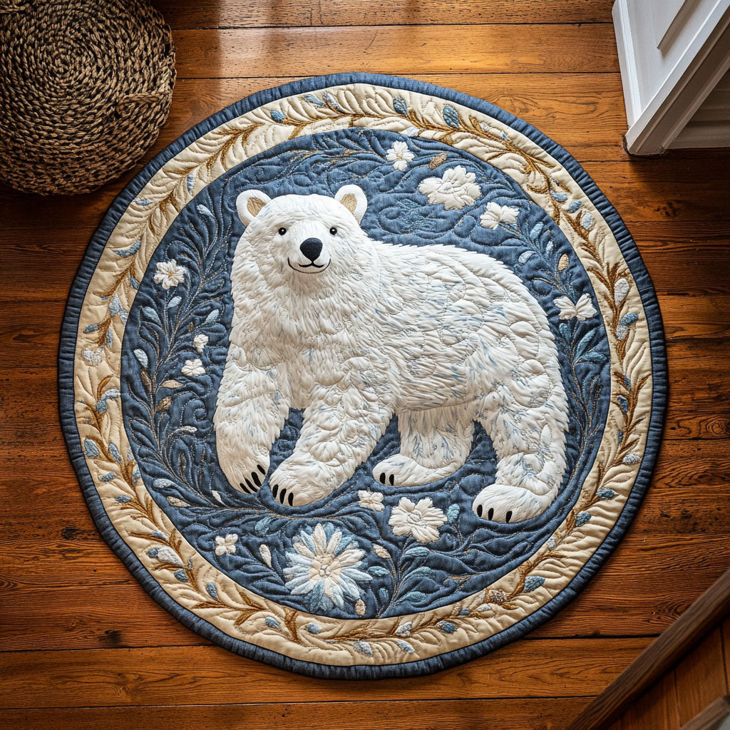 Arctic Floral WY1107040CL Quilted Round Mat