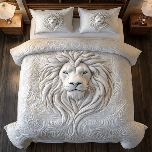 White Lion Portrait WY0201007CL Duvet Cover Set