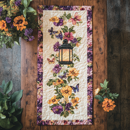 Lantern In Flower Forest WY1901032CL Quilted Table Runner