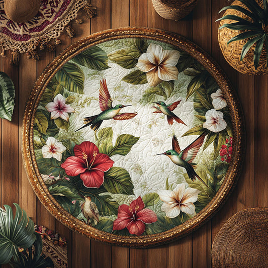 Tropical Bloom Dance WY0107178CL Quilted Round Mat