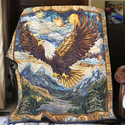 Majestic Eagle In Forest WY1002101CL Quilt