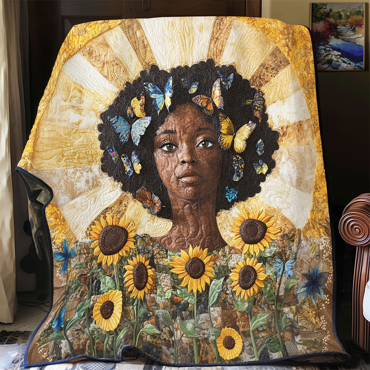 Sunflower Crown WY1103054CL Quilt