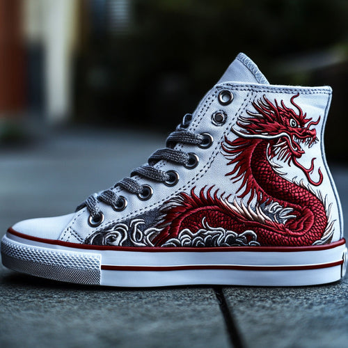 Azure Flame Dragon CW1109089CL Canvas High-Tops