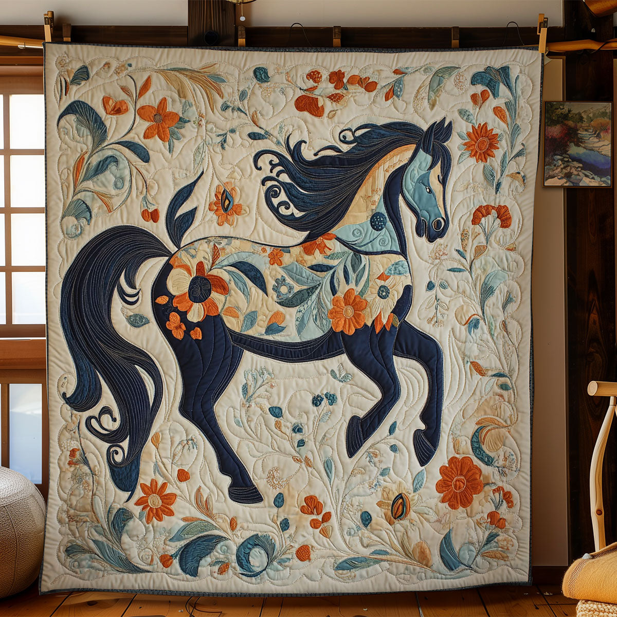 Floral House WY2802144CL Quilt