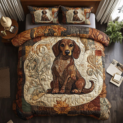 Vintage Dachshund WY0703077CL Duvet Cover Set