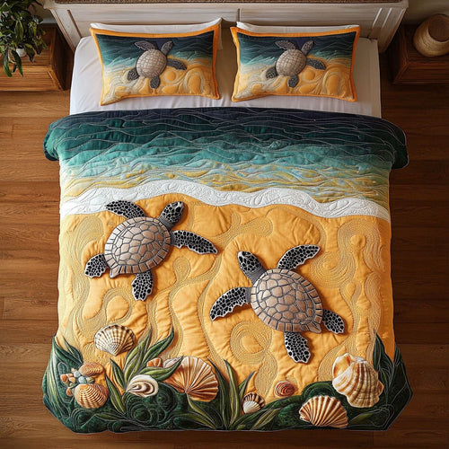 Sunset Turtle March WY2006058CL Duvet Cover Set