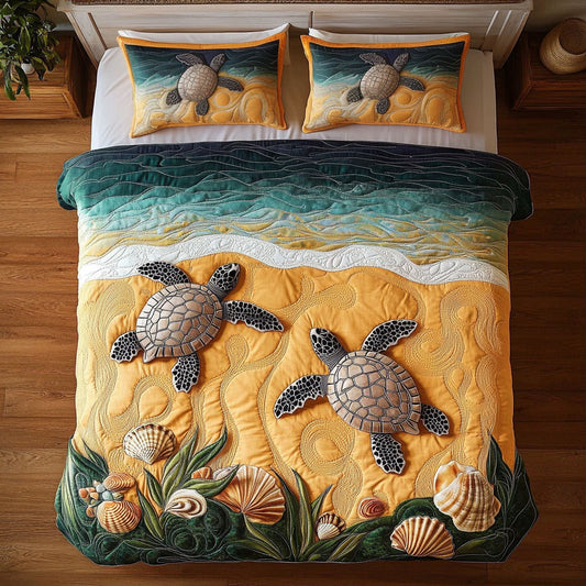 Sunset Turtle March WY2006058CL Duvet Cover Set