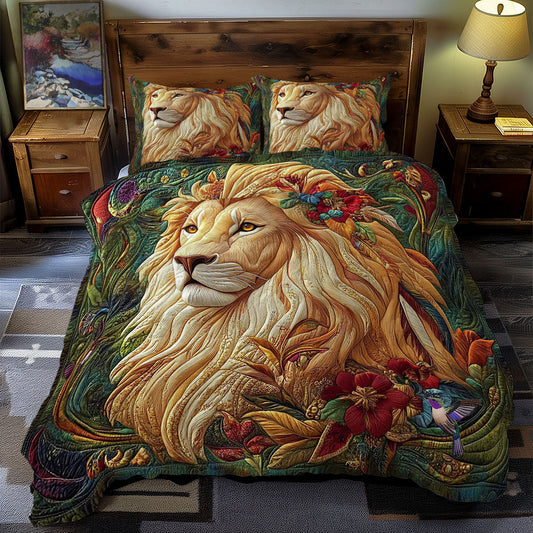 Flower Lion Portrait WY09120048CL Duvet Cover Set