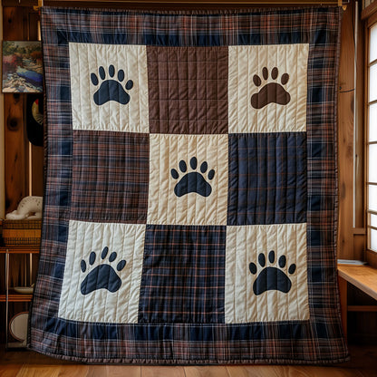 Paw Print Plaid WY0603080CL Quilt