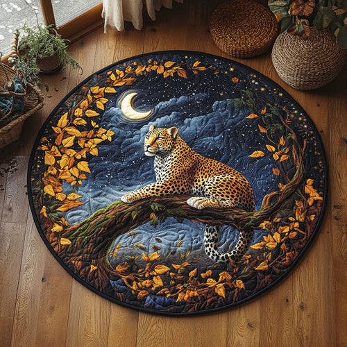 Midnight Of Leopard WY1906019CL Quilted Round Mat