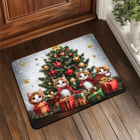 Festive Kitten Joy CW1908035CL Doormat