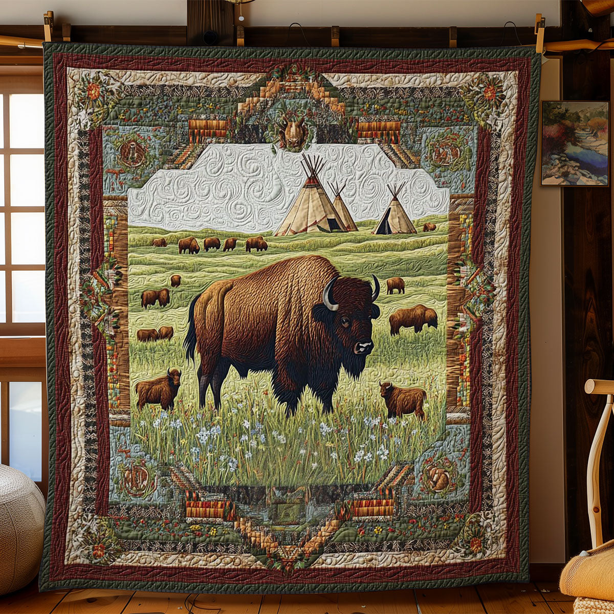 Wilderness Bison WY1703117CL Quilt