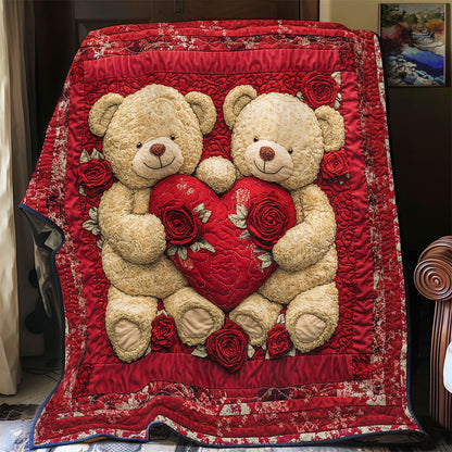 Heart And Teddy Bear WY1002086CL Quilt