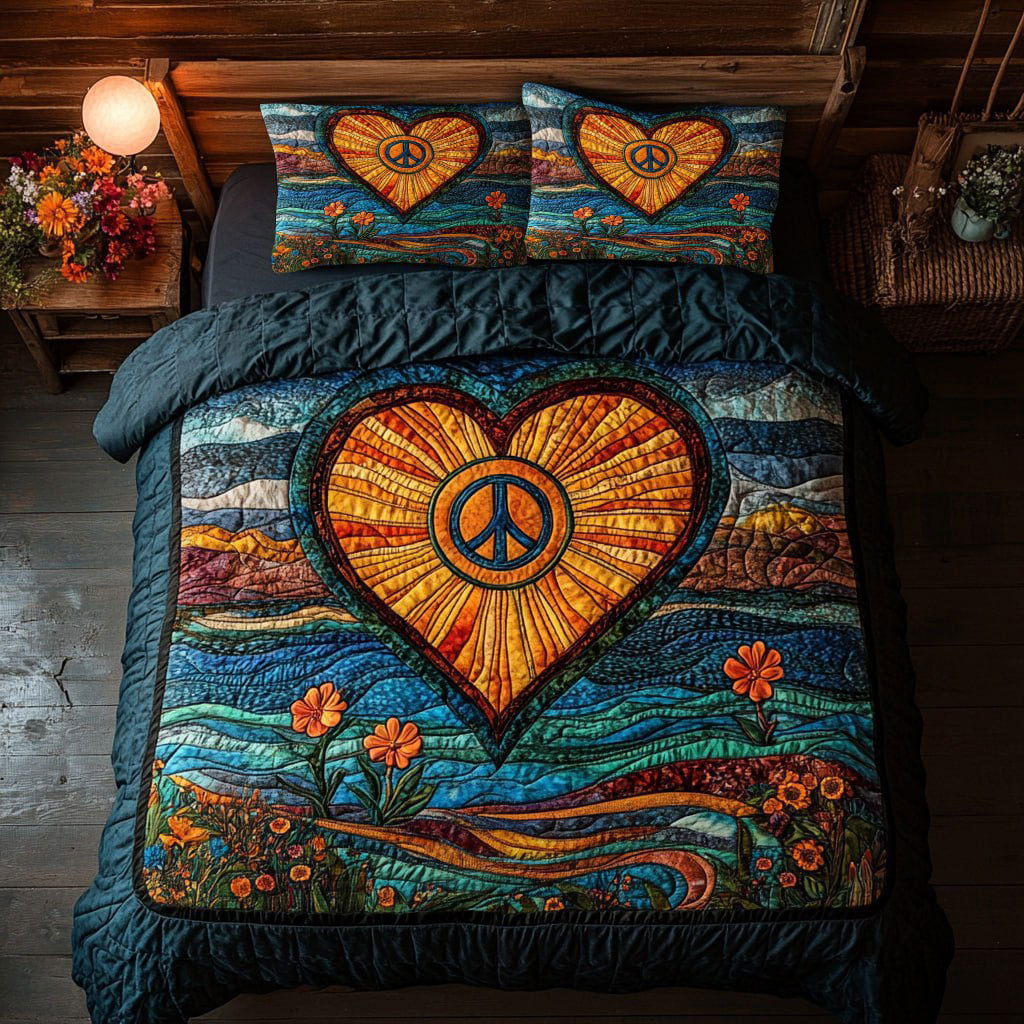 Peace Heart WY0605051CL Duvet Cover Set