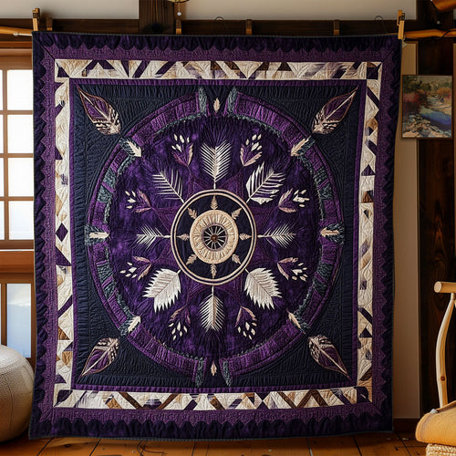 Purple Native American Pattern WY0503124CL Quilt