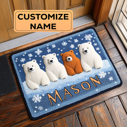 Bear Family CW2008062CL Personalized Doormat