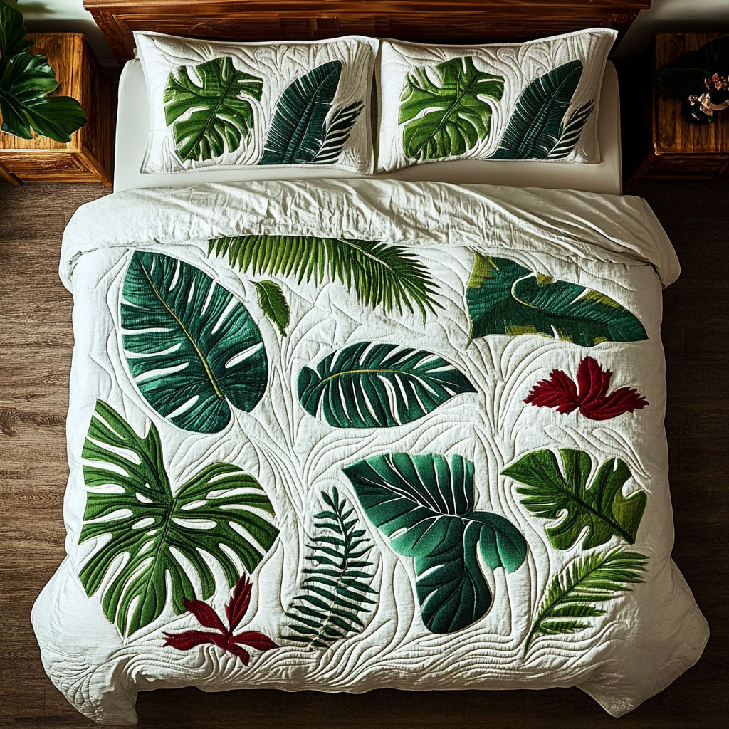 Green Tropical WY2006077CL Duvet Cover Set