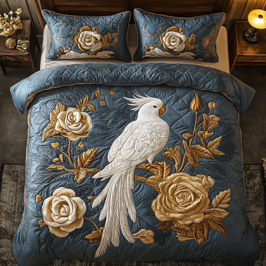 Parrot And Gold Rose WY0603052CL Duvet Cover Set