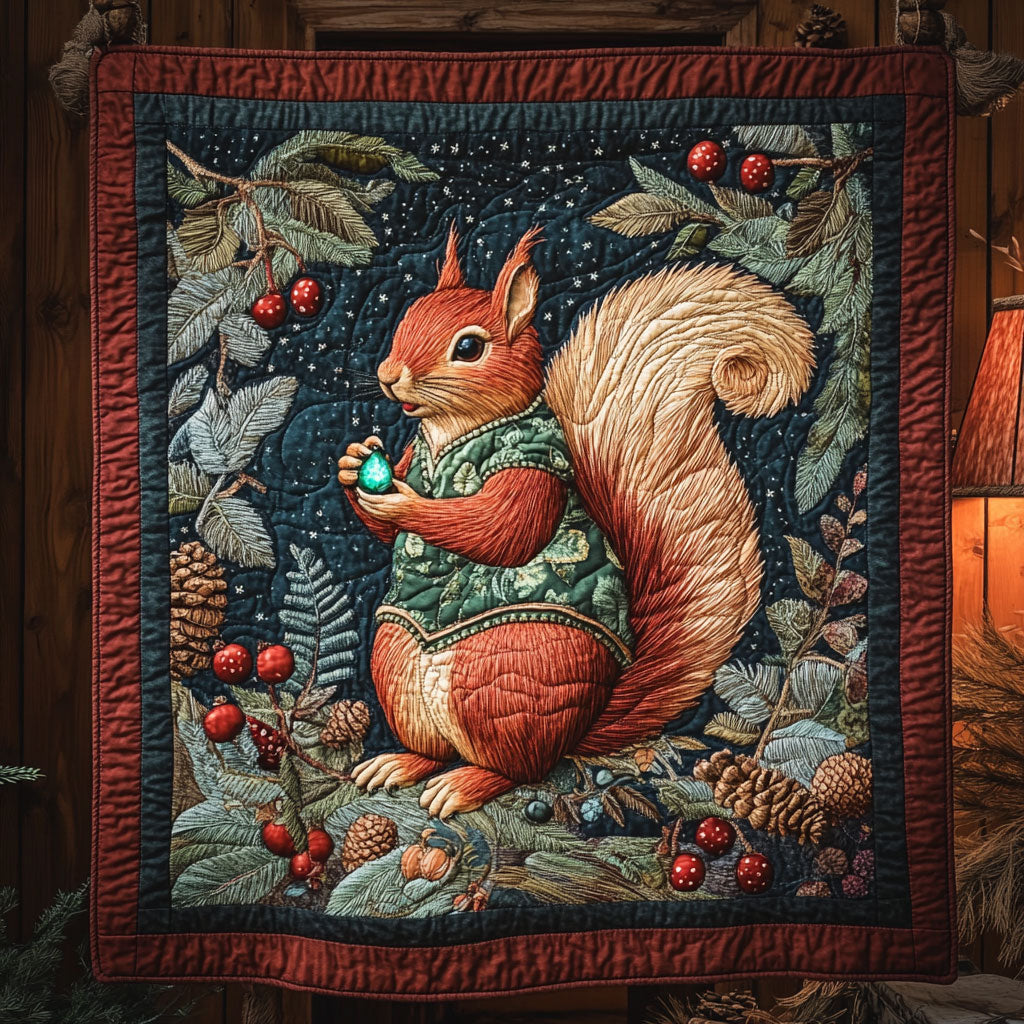 Holly Squirrel WY2803003CL Quilt