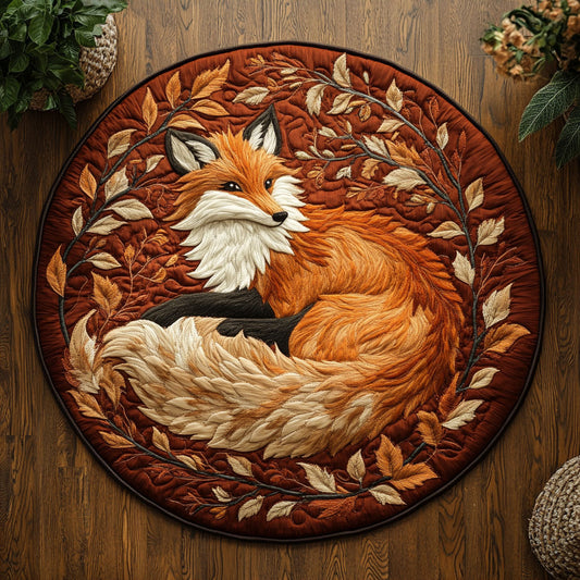 Autumn Fox CM2104047CL Quilted Round Mat