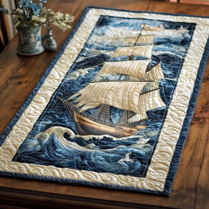 Sailboat WY2301109CL Quilted Table Runner