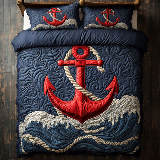 Anchored In The Waves WY1004026CL Duvet Cover Set