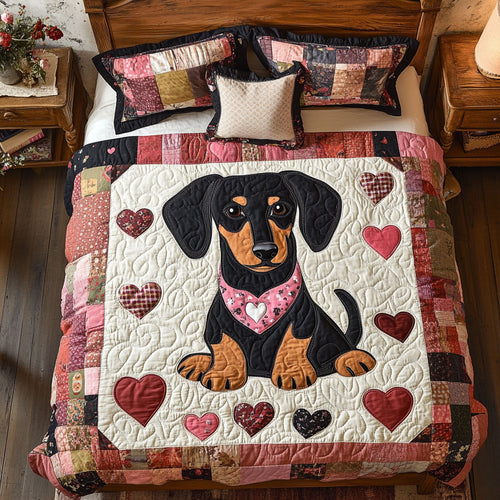 Dachshund And Heart WY0803075CL Duvet Cover Set