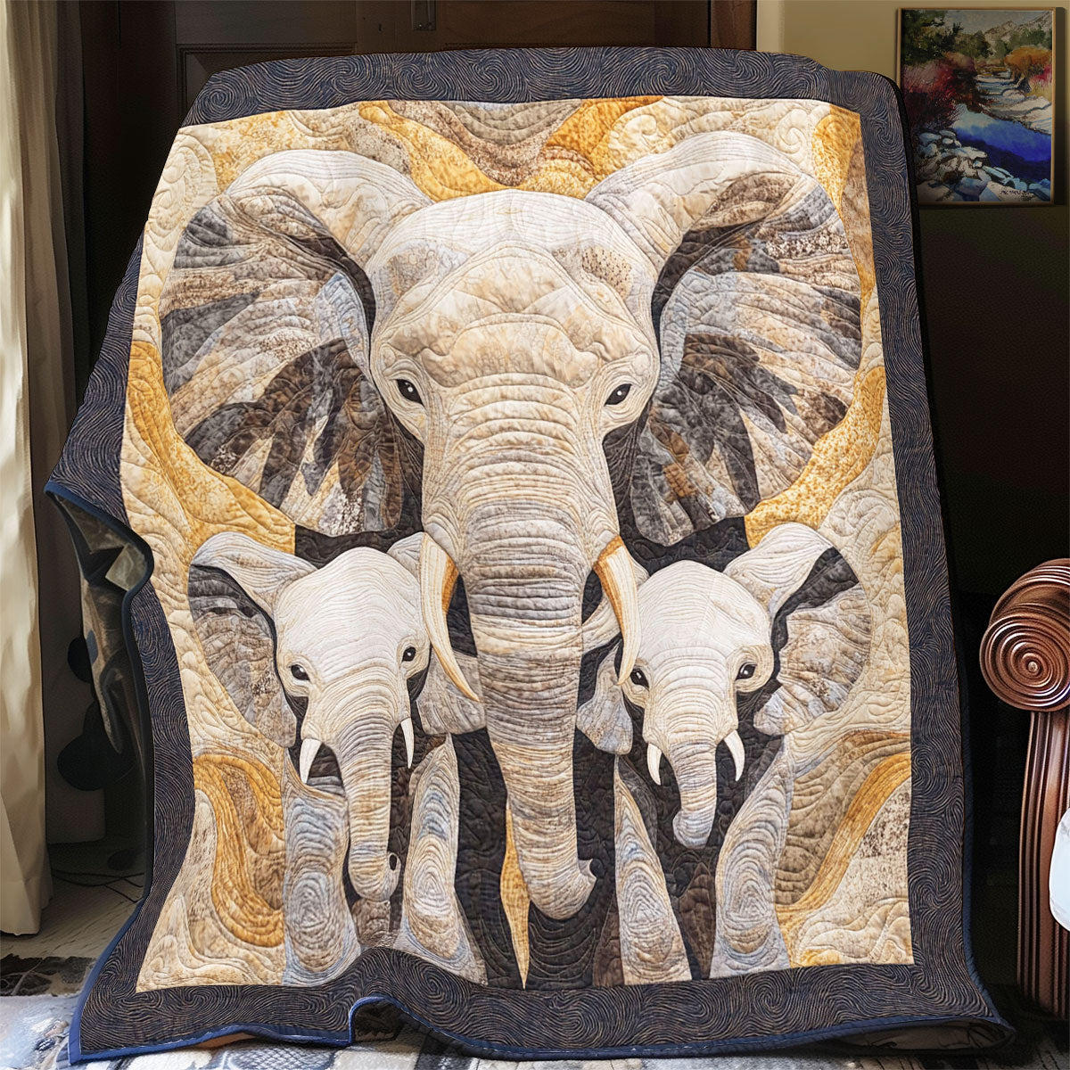 Elephant Family WY0402018CL Quilt