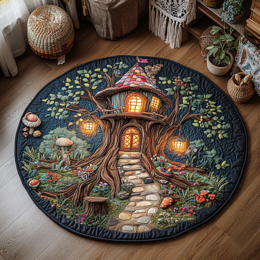 House Of Tree WY1406041CL Quilted Round Mat