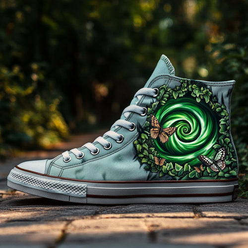 Butterfly Forest Portal WJ2009004CL Canvas High-Tops