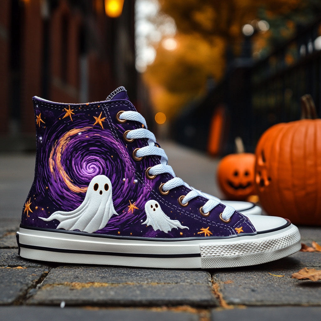 Spooky Swirl WJ2009022CL Canvas High-Tops