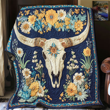 Boho Skulls And Flower WY1403009CL Quilt