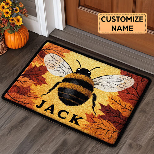 Autumn Bee CP2508037CL Personalized Doormat