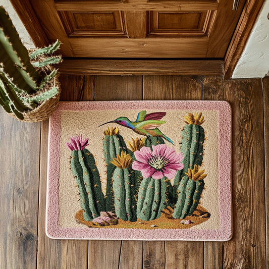 Hummingbird Cactus CW2008052CL Doormat