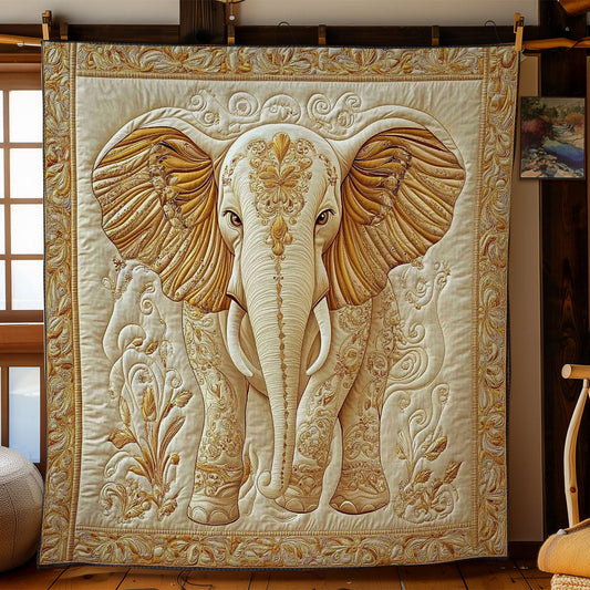 Glorious Elephant Portrait WY1002081CL Quilt