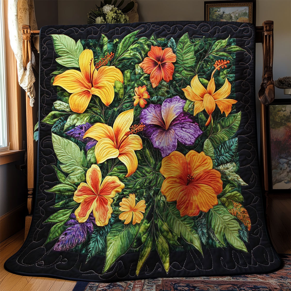 Hibicus Garden WY1002088CL Quilt