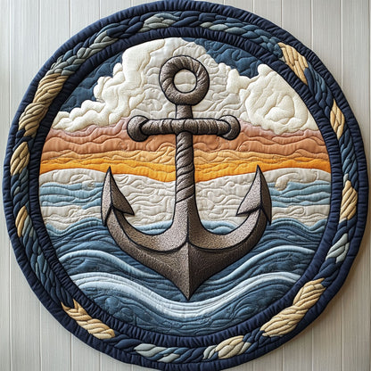 Anchor Of Beach WY1106061CL Quilted Round Mat