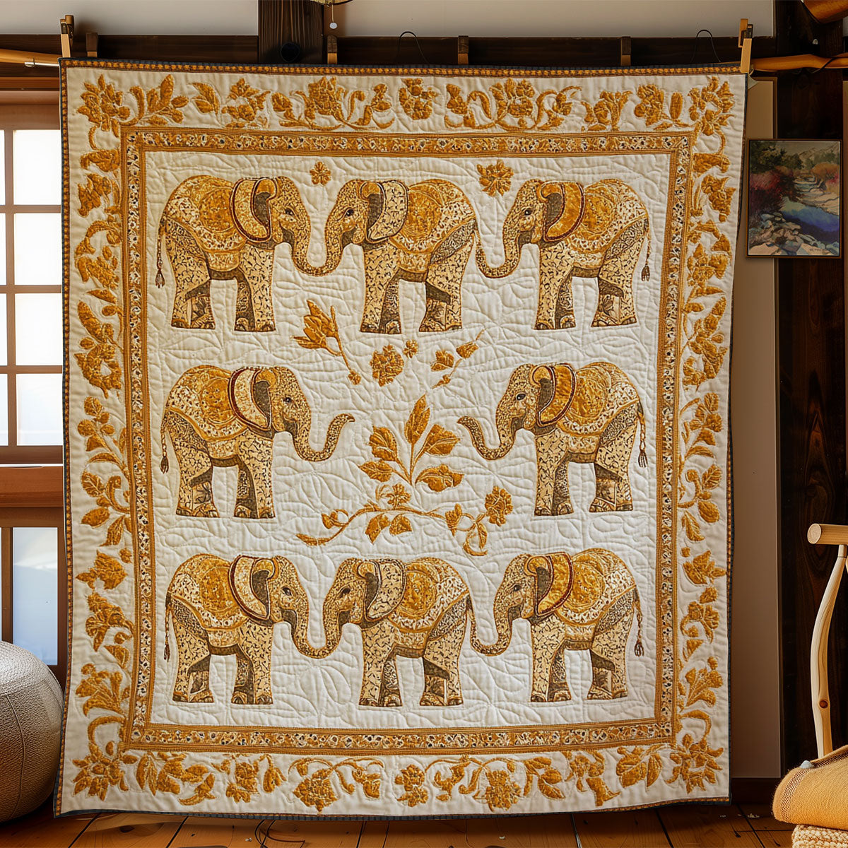 Elephants WY1002060CL Quilt