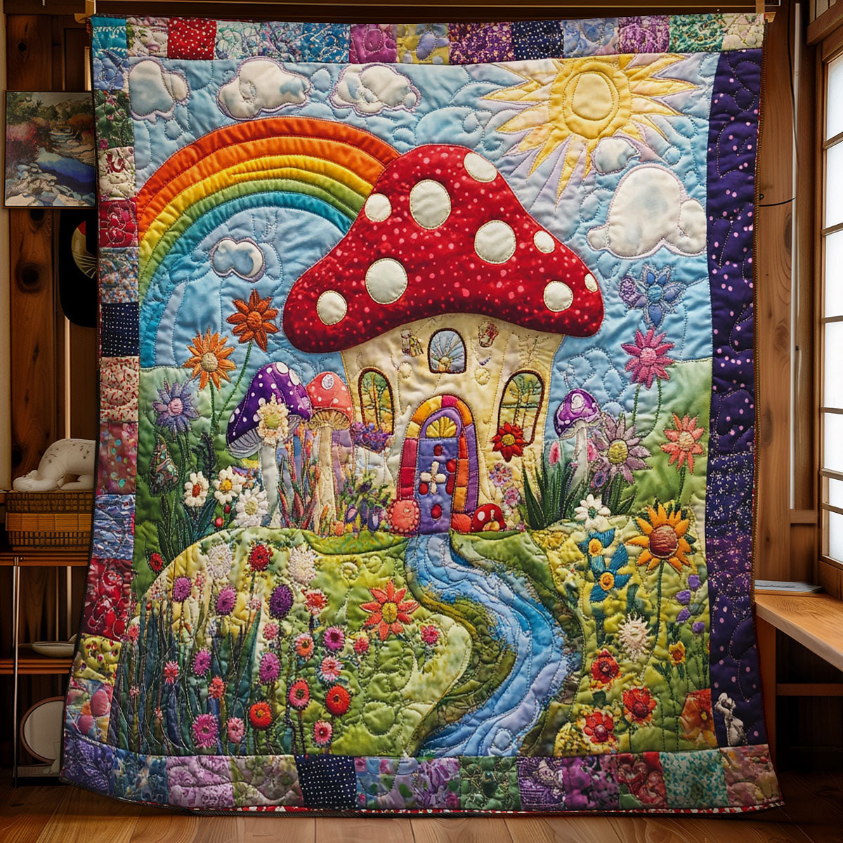 Magical Mushroom Village WY0603086CL Quilt