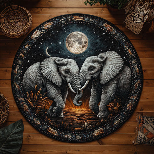 Glorious Moon Love WY1006045CL Quilted Round Mat