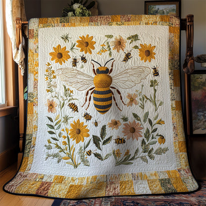 Flowers And Bee WY1803033CL Quilt