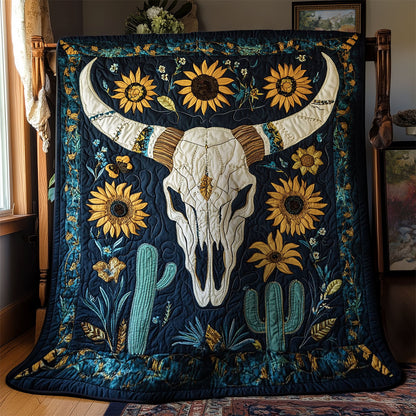 Boho Skulls And Sunflowers WY1403014CL Quilt