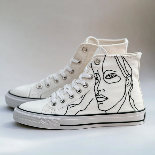 Abstract Gaze WN1009001CL Canvas High-Tops